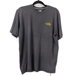 The North Face Men’s Large Gray Graphic T-Shirt Cotton Blend Short Sleeve